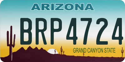 AZ license plate BRP4724