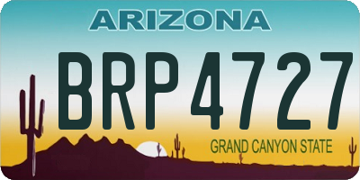 AZ license plate BRP4727