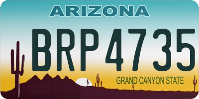 AZ license plate BRP4735