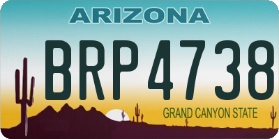 AZ license plate BRP4738