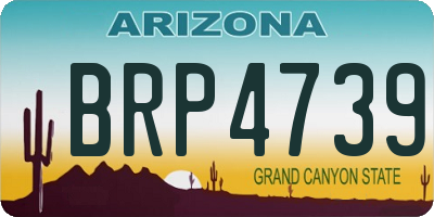 AZ license plate BRP4739
