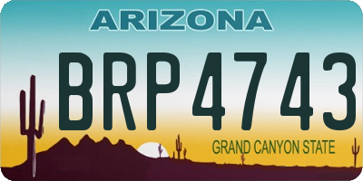 AZ license plate BRP4743