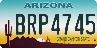 AZ license plate BRP4745