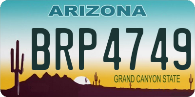 AZ license plate BRP4749