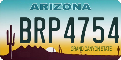 AZ license plate BRP4754