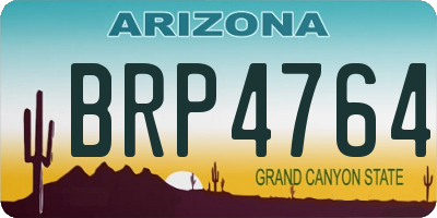 AZ license plate BRP4764
