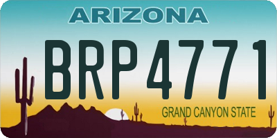 AZ license plate BRP4771