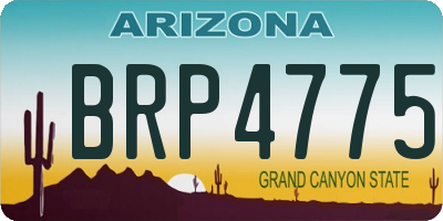 AZ license plate BRP4775