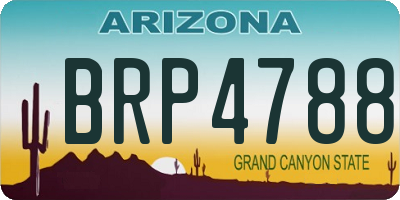 AZ license plate BRP4788