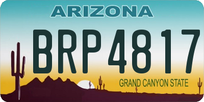 AZ license plate BRP4817