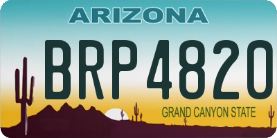 AZ license plate BRP4820