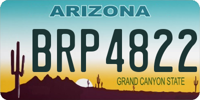 AZ license plate BRP4822