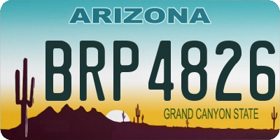 AZ license plate BRP4826