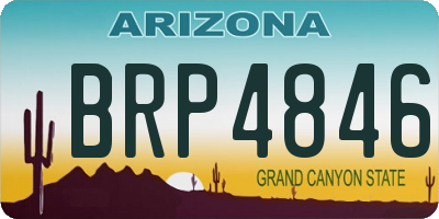 AZ license plate BRP4846