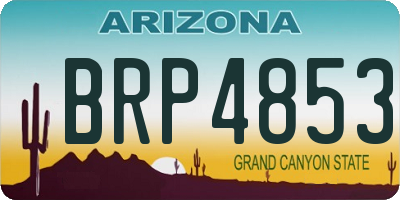 AZ license plate BRP4853