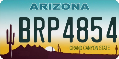 AZ license plate BRP4854