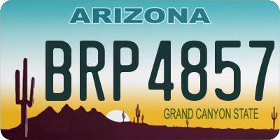 AZ license plate BRP4857