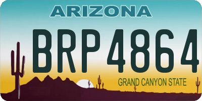 AZ license plate BRP4864