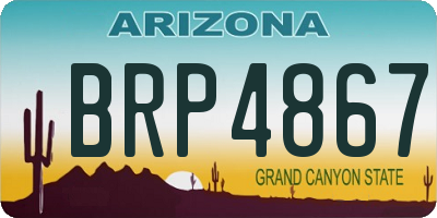 AZ license plate BRP4867