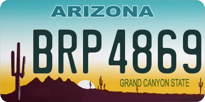 AZ license plate BRP4869