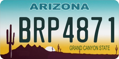 AZ license plate BRP4871
