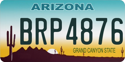 AZ license plate BRP4876