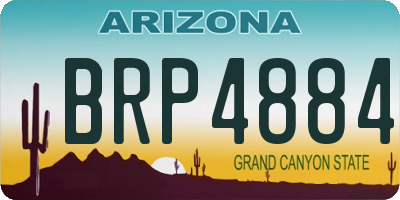AZ license plate BRP4884