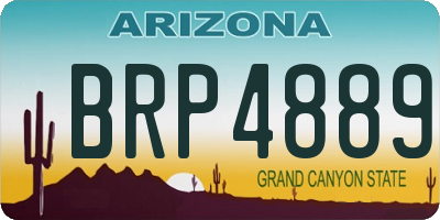 AZ license plate BRP4889