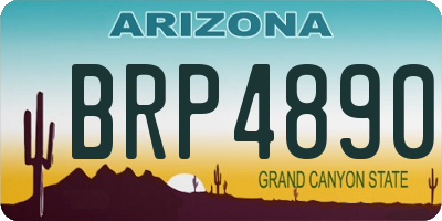 AZ license plate BRP4890