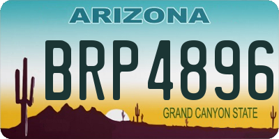 AZ license plate BRP4896