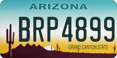 AZ license plate BRP4899