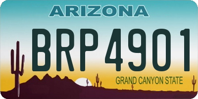 AZ license plate BRP4901