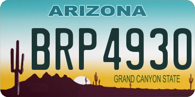 AZ license plate BRP4930