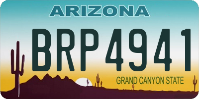 AZ license plate BRP4941