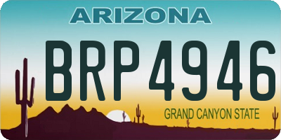 AZ license plate BRP4946
