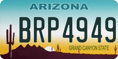 AZ license plate BRP4949