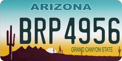 AZ license plate BRP4956