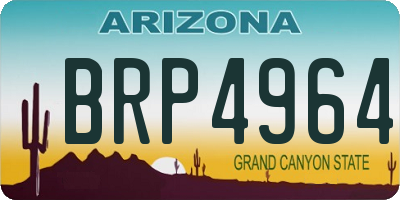 AZ license plate BRP4964
