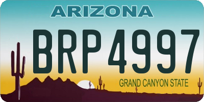 AZ license plate BRP4997