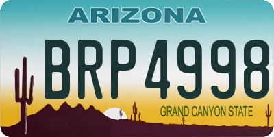 AZ license plate BRP4998