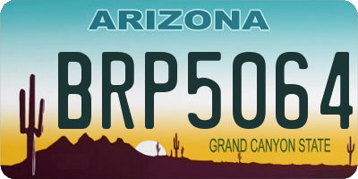AZ license plate BRP5064