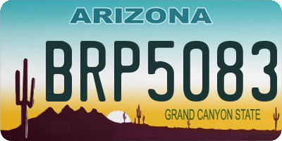AZ license plate BRP5083
