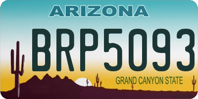 AZ license plate BRP5093
