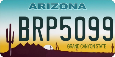 AZ license plate BRP5099
