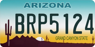 AZ license plate BRP5124