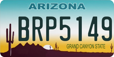 AZ license plate BRP5149