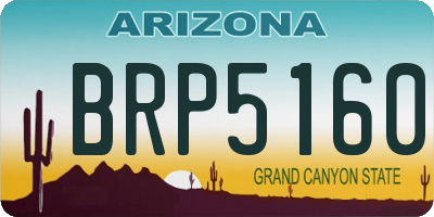 AZ license plate BRP5160