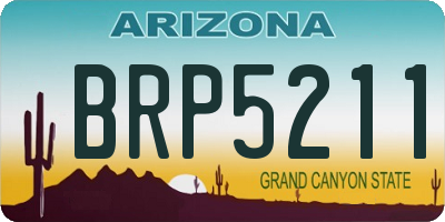 AZ license plate BRP5211