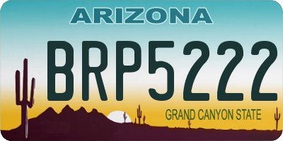 AZ license plate BRP5222