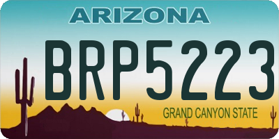 AZ license plate BRP5223